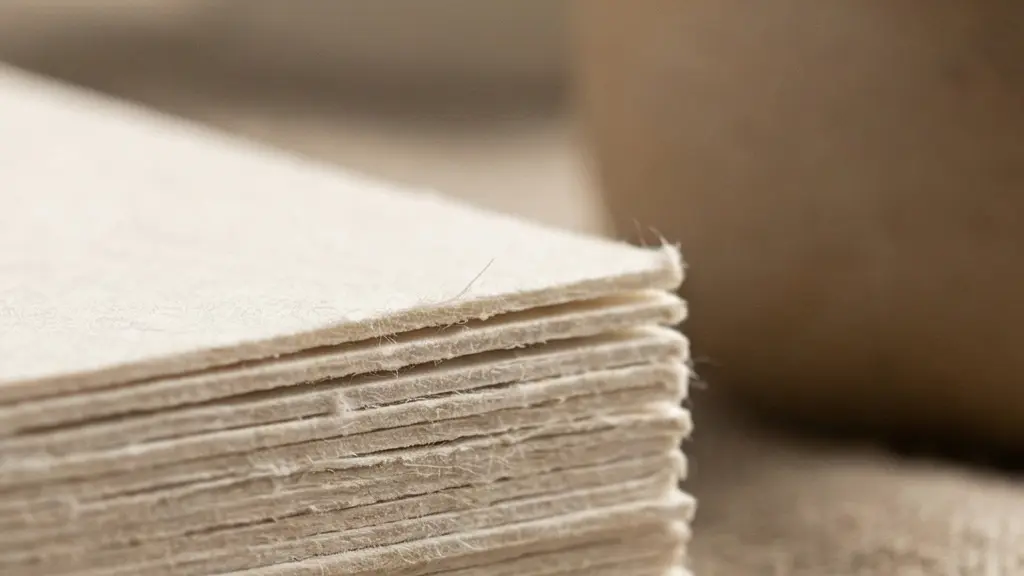 Gros plan sur la tranche de cartes et une texture de tissu, avec une lumière douce et chaleureuse, évoquant un cadre rassurant sans montrer de texte.