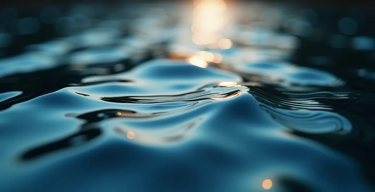 Composition artistique évoquant le mythe de Narcisse et son reflet sombre