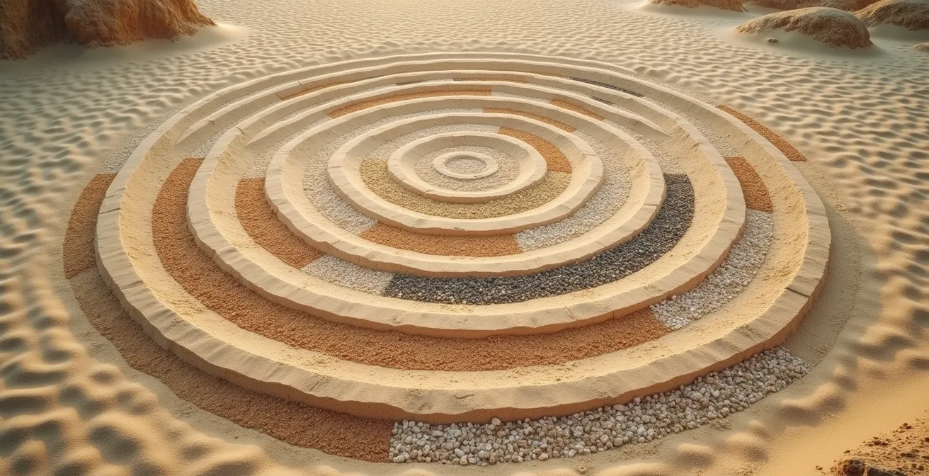 Représentation abstraite des différents systèmes de calcul sidéral avec cercles décalés